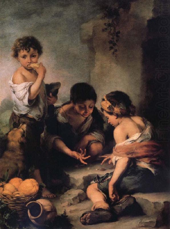 Young Boys Playing Dice, Bartolome Esteban Murillo